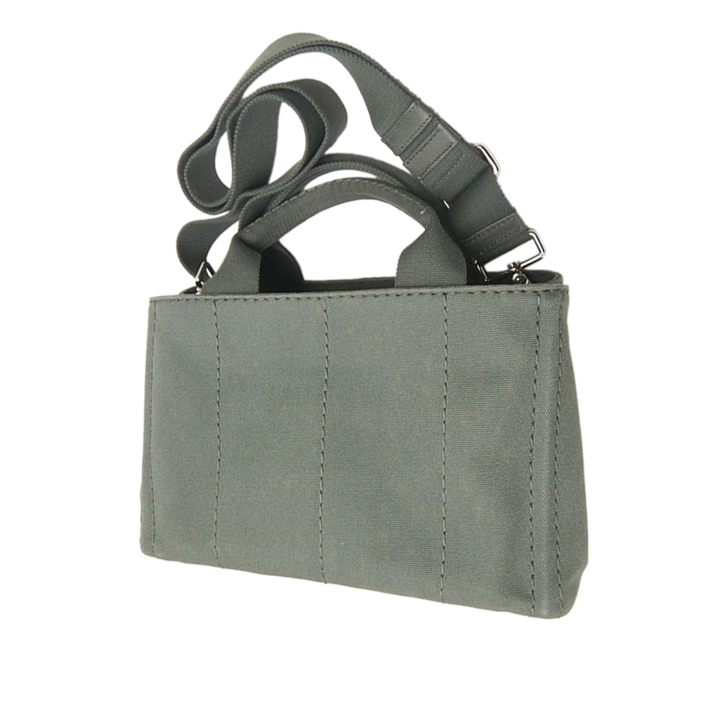 Pre-Loved Prada Small Canvas Canapa Logo Satchel - Picture 2 of 12